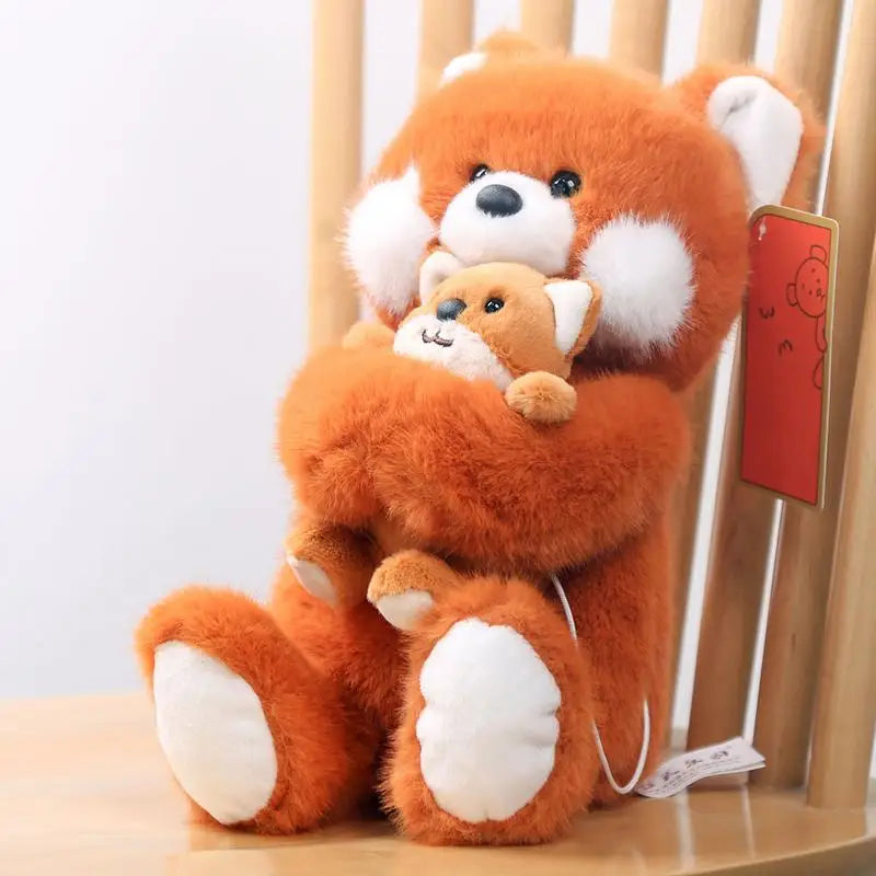 Stuffed Fox Snug Mommy & Babies Family Animal Huggable Soft Cute Plush Simulation Adorable Toy For Wedding Christmas Mother's Da Zpaxo United States