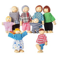 Doll House People 8 Wood Mini Figures Bendable Human Dolls Toddler