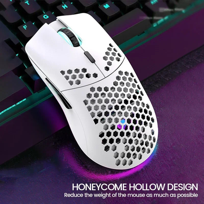 BM600 Rechargeable USB Wireless RGB Light Honeycomb Gaming Mouse Zpaxo