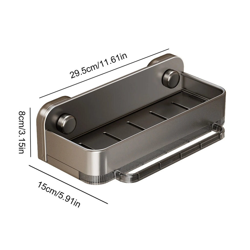 Sink Caddy Organizer Suction Cups Detachable Tray Wall Mounted