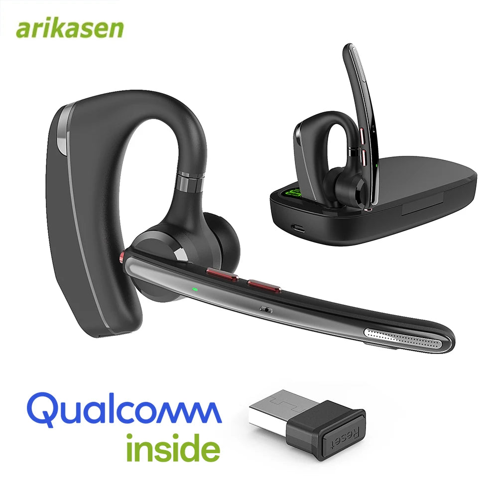 Bluetooth Headset Wireless Earpiece Upgrade Noise Canceling Mic 100H
