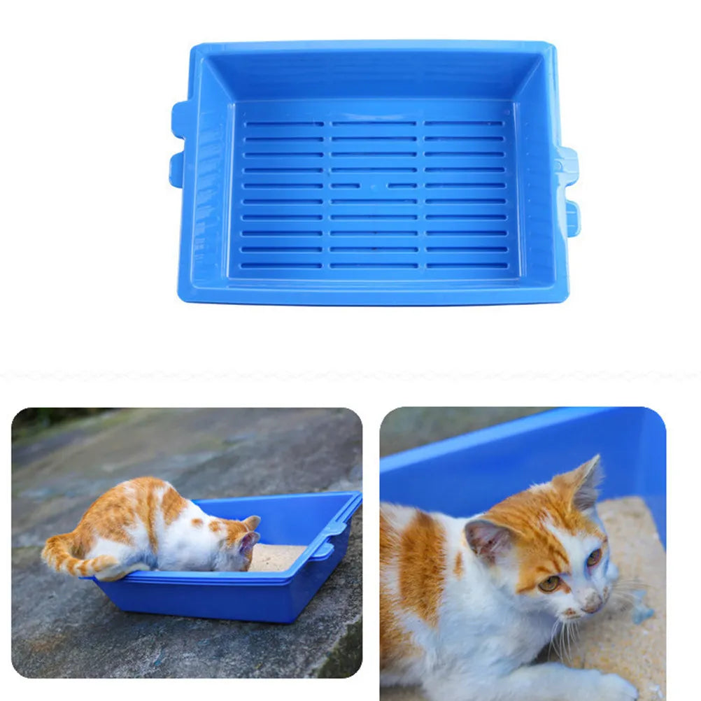 Cat Litter Box Plastic Toilet Basin Spill Prevention Strong Material