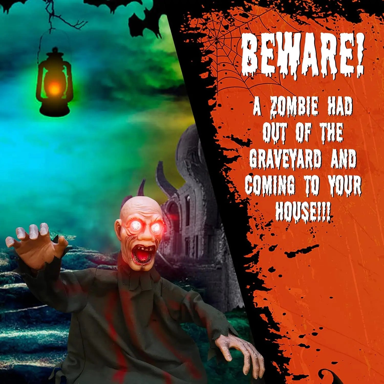 Halloween Voice-activated Pop-up Decor Plug-in Scary Jumping Ghost