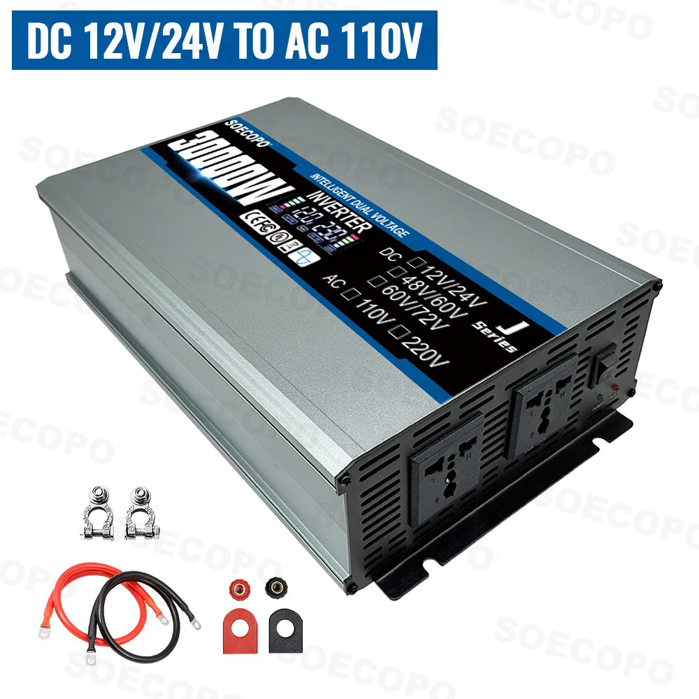 30000W 12V Inverter 110V Solar Compatible Current DC 12 24 48 60 72V