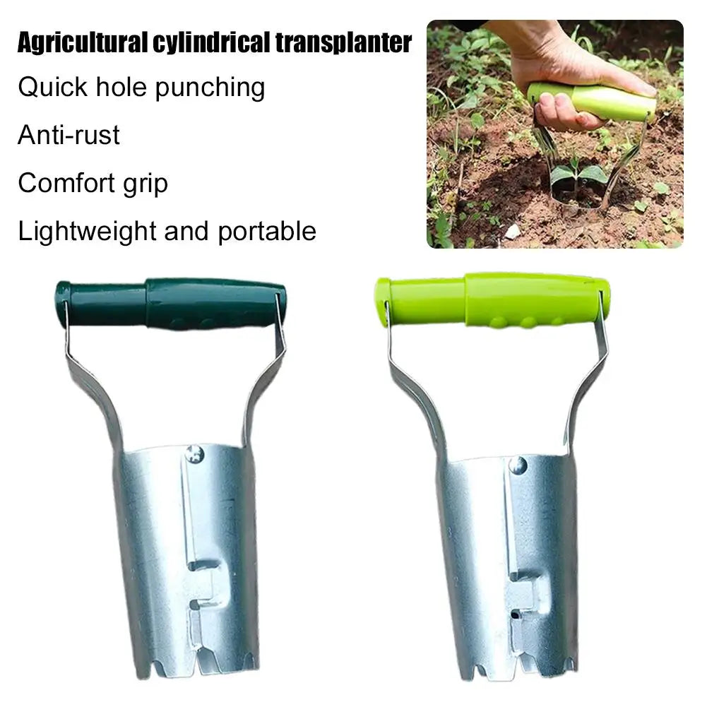 Handheld Seedling Transplanter Tube Hole Punch Digger Garden Tool Seedling Transplanter Zpaxo AB