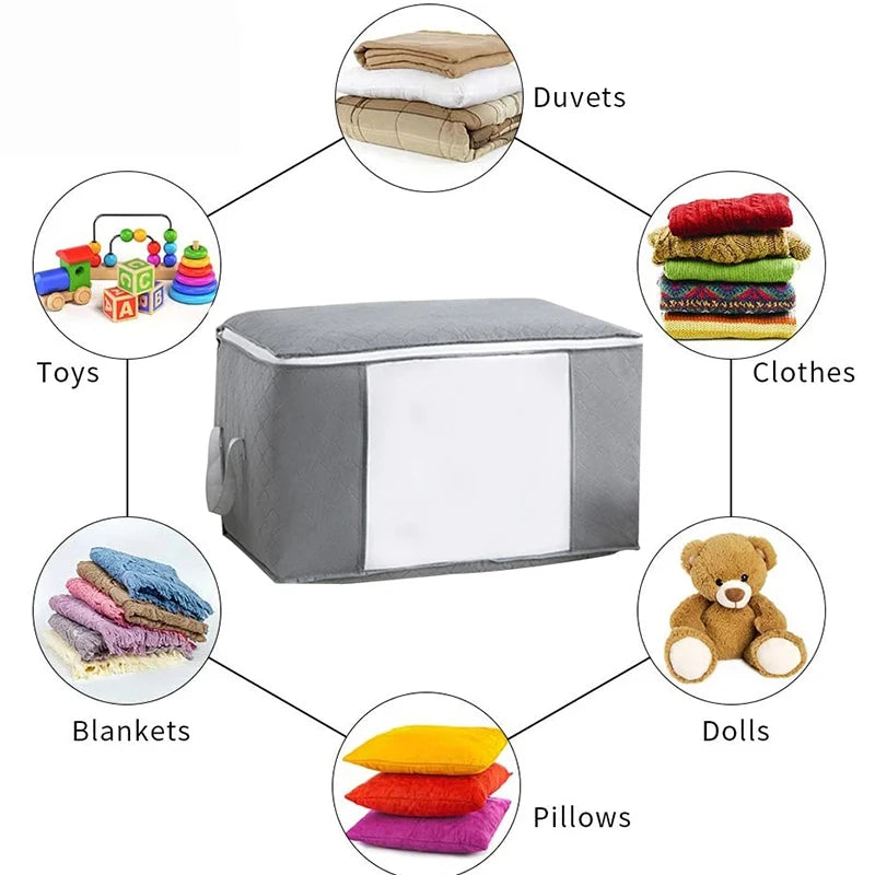 Duvet Storage Bag Heavy Duty Large Capacity Blankets Seasonal Clothes