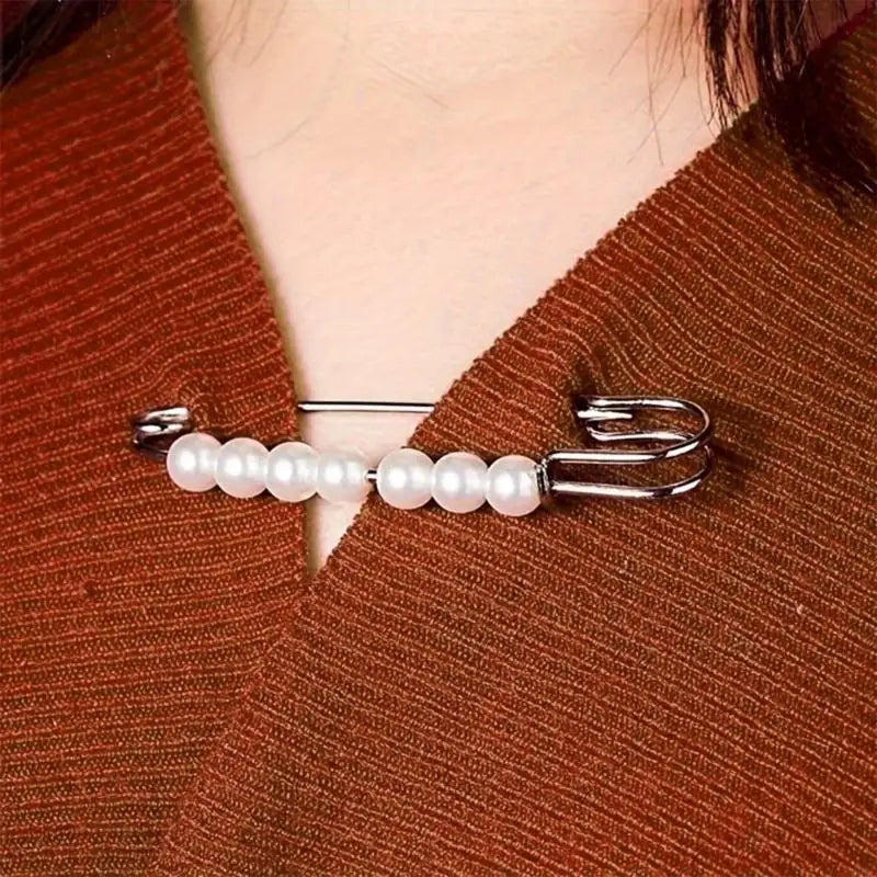 4Pcs Pearls Embellished Clothing Pin Waist Tighteners Clip for Jeans Trous Pants Zpaxo