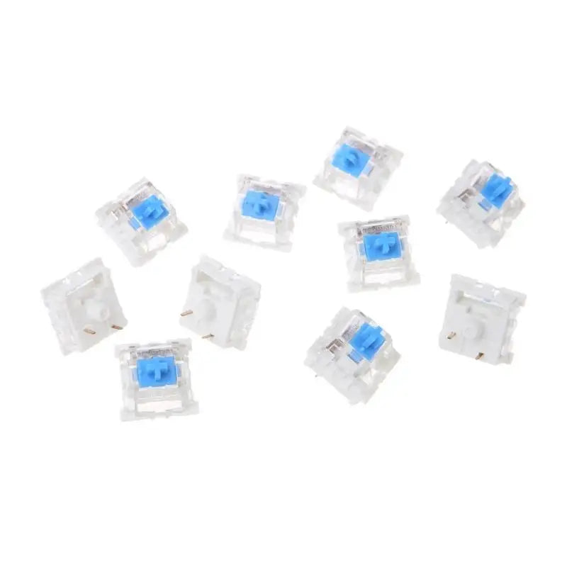 652F Mechanical Gaming Keyboard Switches 10Pieces Blue White Switches 3pin 60g Zpaxo CN