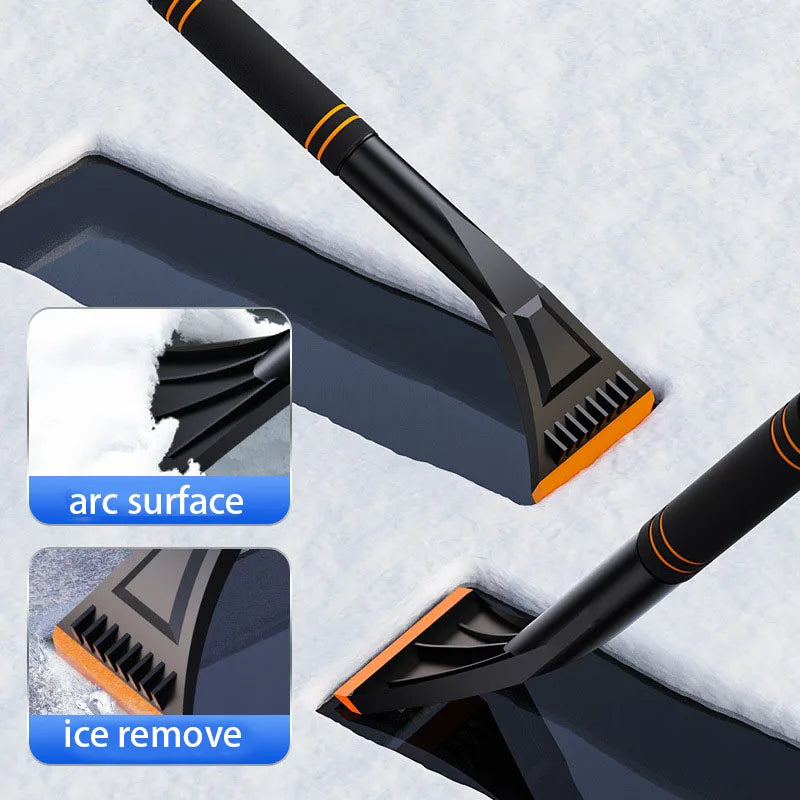 2 in 1 Multi-Functional Car Snow Removable Brush Winter Car Ice Shovel Extendable Ice Scraper Car Cleaning & Maintenance Tools Zpaxo