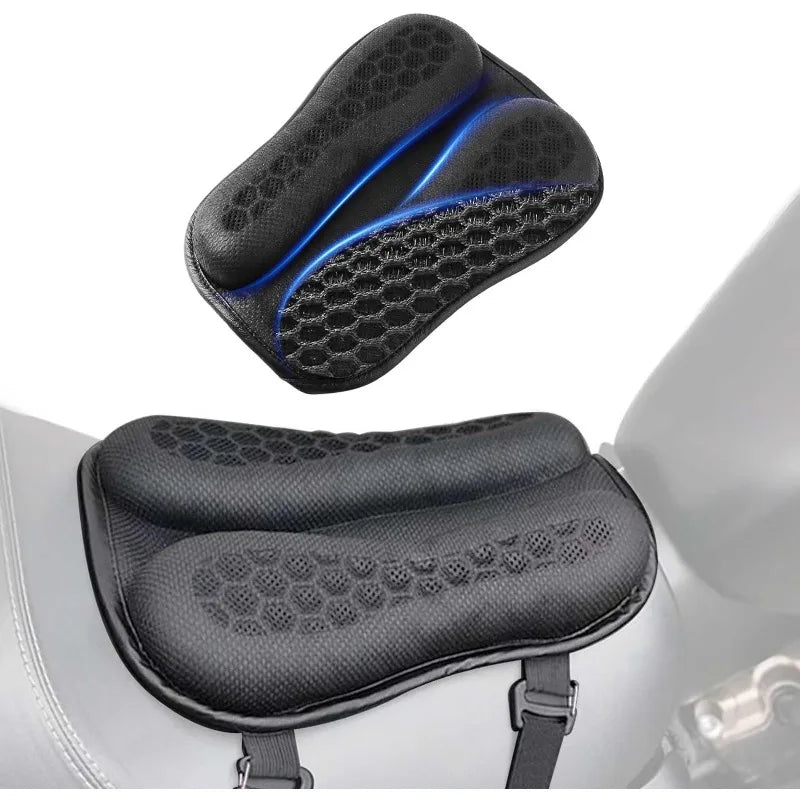 3D Honeycomb Gel Motorcycle Seat Cushion – Anti-Slip Ride Pad