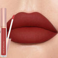 Punk Dark Plum 24H Waterproof Matte Velvet Lipgloss Makeup Long-Lasting Non-stick Cup Lip Glaze Nude Liquid Lipstick Cosmetics Zpaxo 10 Caramel