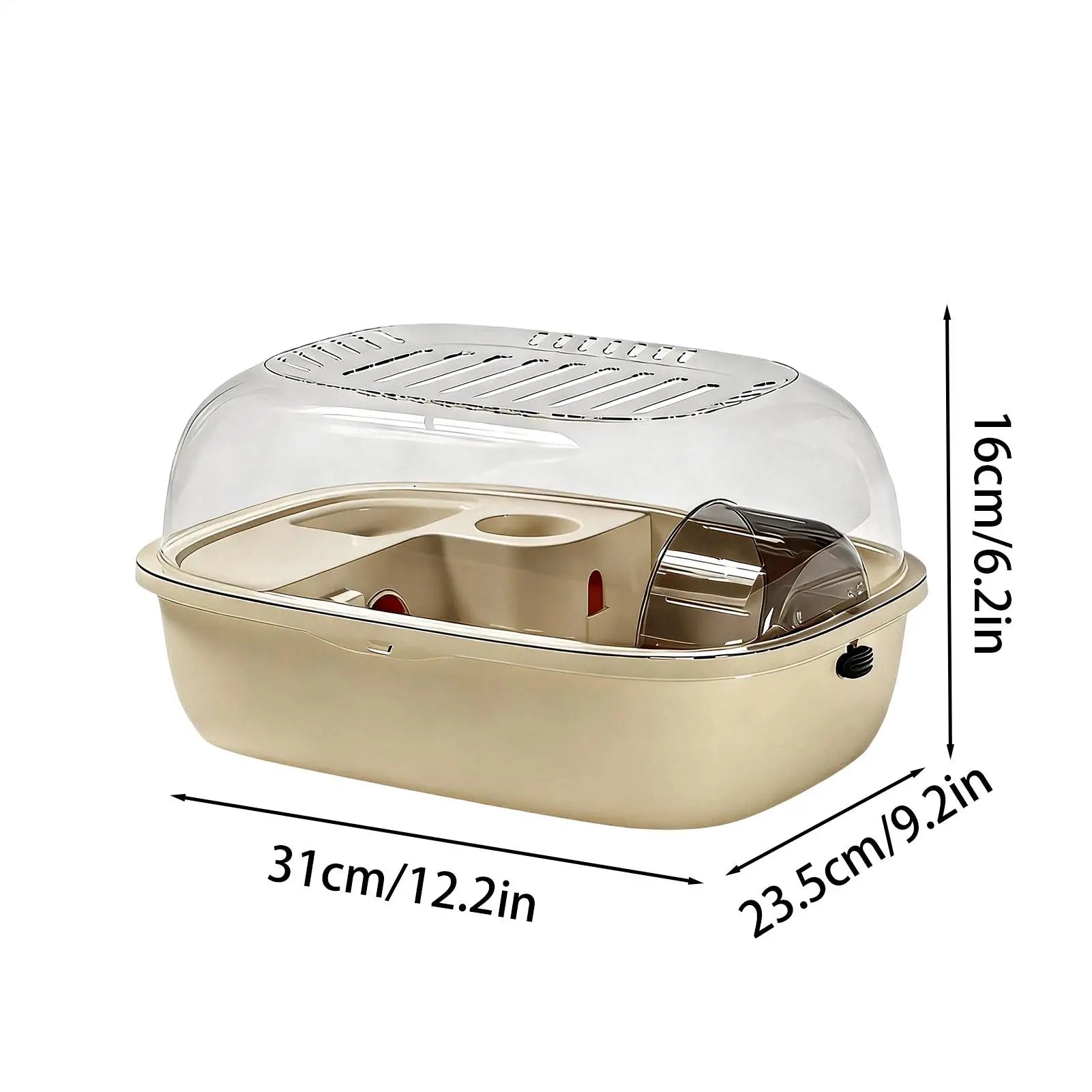 Hamster Cage Mouse Habitat Clear Acrylic Openable Portable Small