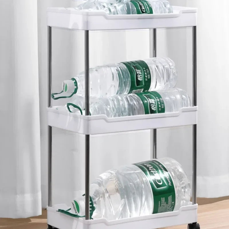 Space-saving Mobile Shelving Unitslim Rolling Storage Cart Wheels
