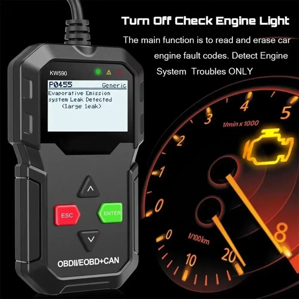 Universal Car Fault Diagnosis Instrument OBD 2 Accurate Car Fault Code Reader Read and Erase Fault Code Efficient Zpaxo