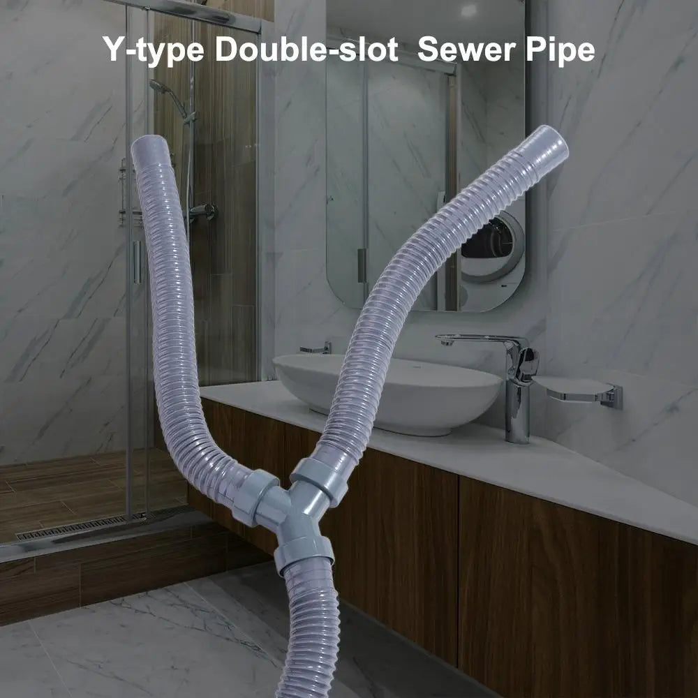 Thicken Y-type Double-slot Sewer Pipe Waste Water Outlet Durable Zpaxo