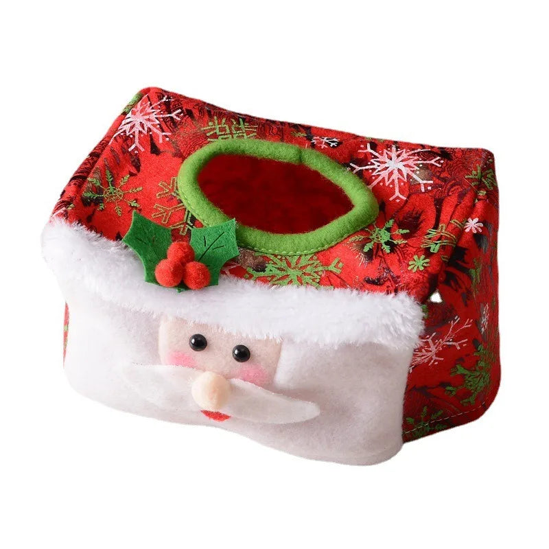 Christmas Tissue Paper Holder – Festive Tabletop Ornament Decor Christmas Tabletop Decor Zpaxo