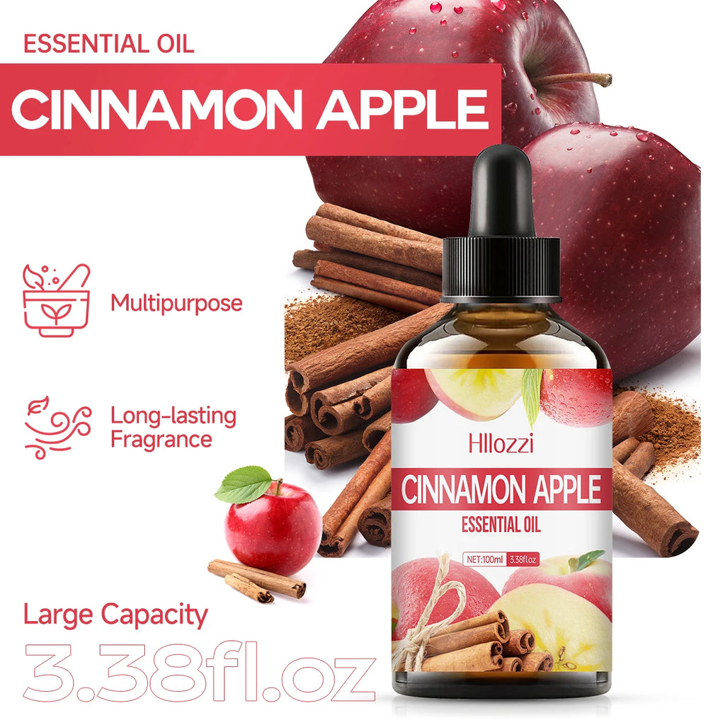 CINNAMON APPLE ESSENTIAL OIL Hydrating Moisturizing Skin Nourishment Zpaxo