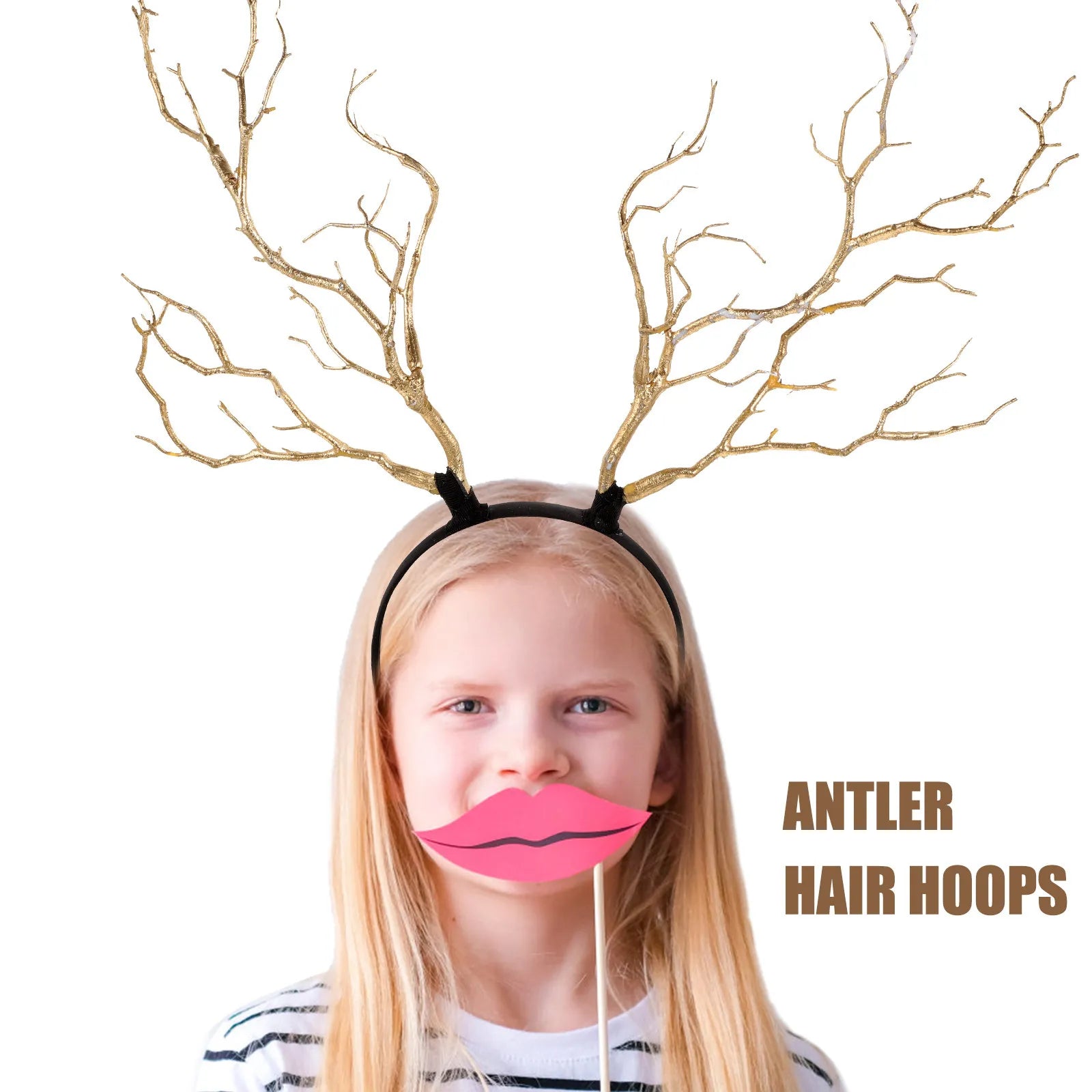 Antler Hair Hoops Deer Horn Headband Branch Christmas Festival Party
