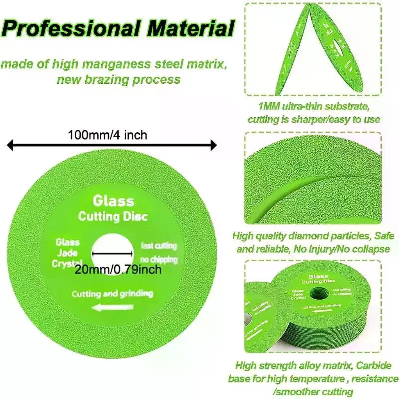 1 2 3 Glass Cutting Disc Blade Thin Saw Wheel Ceramic Durable Angle Zpaxo