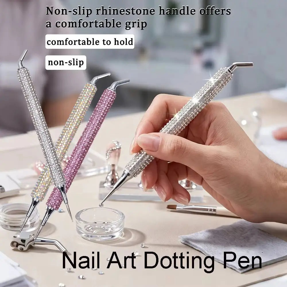 Dual-ended Rhinestone Picker Pen DIY Manicure Light Luxury Nail Art Zpaxo