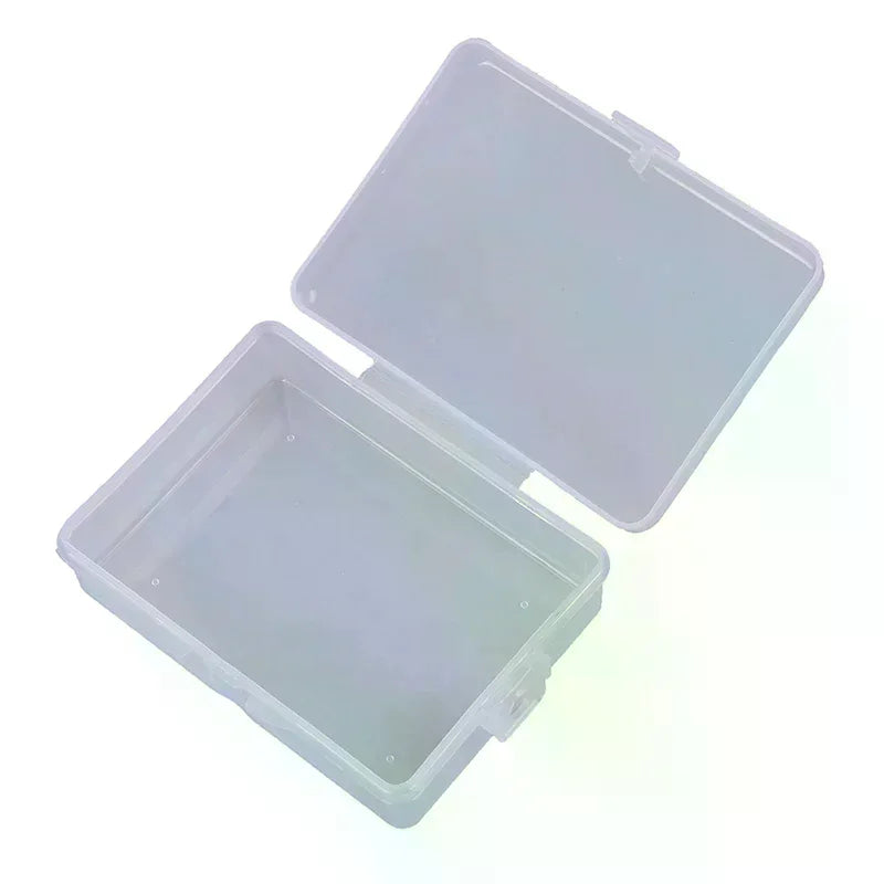 Multipurpose Transparent Plastic Storage Box Clear Square Zpaxo