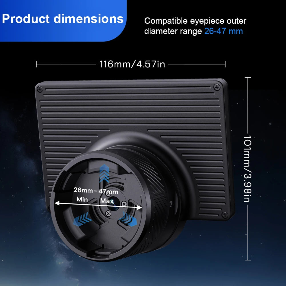 WiFi Electronic Eyepiece 1080P Telescope Camera Eyepiece with 4.3 Inch IPS Screen for Astronomical Telescope Zpaxo