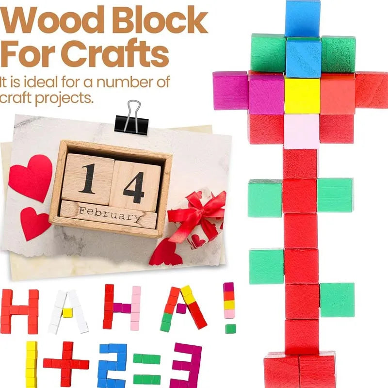 2pcs 5cm 2inch Unfinished Wooden Blocks for DIY Crafts Durable Natural Wood Cubes Puzzle Making Stacking Wooden Blocks Zpaxo