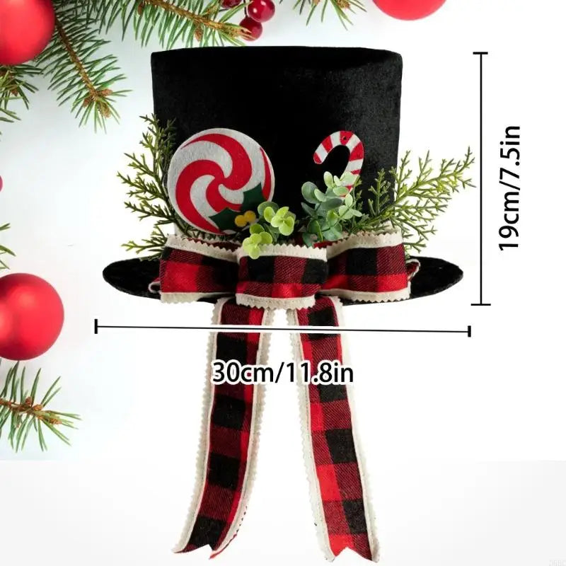 Stylish Black Cloth Christmas Star Ornament Ribbon Bowknot Tree