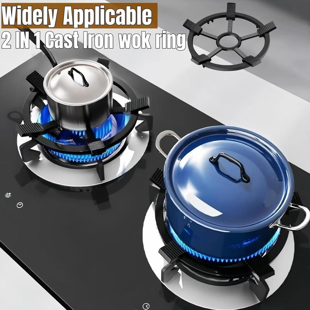 Stove Support Ring Stove Rack with Non Slip Claws Pot Rack for Kitchen Restaurant Cooking Outdoor Camping Daily Meal Party Zpaxo