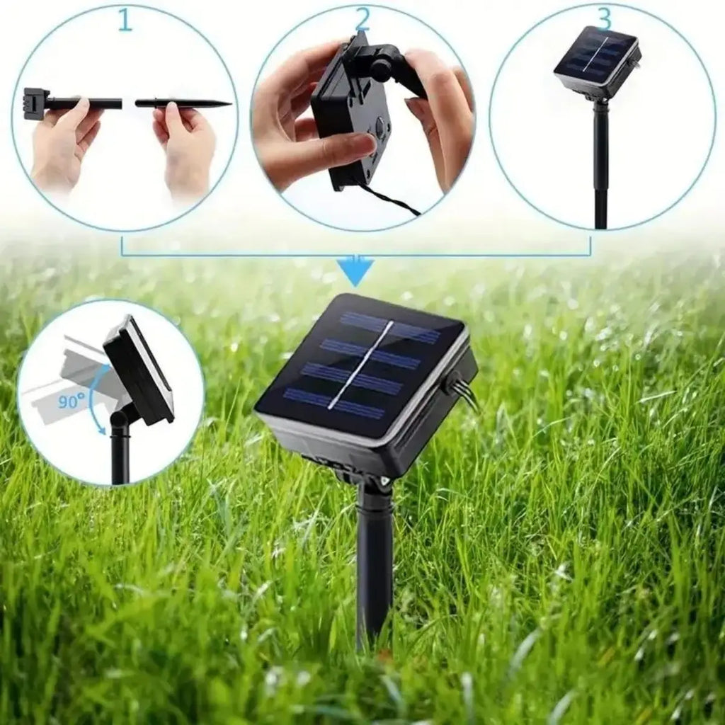 7M 12M 22M Solar Energy Decorative Lights Courtyard Waterproof LED Zpaxo