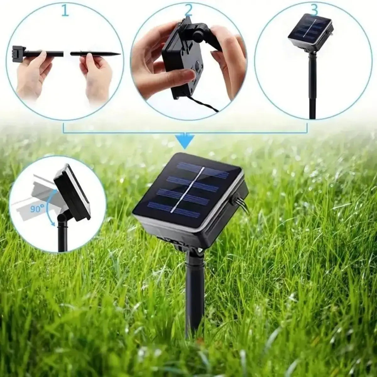7M 12M 22M Solar Energy Decorative Lights Courtyard Waterproof LED Zpaxo
