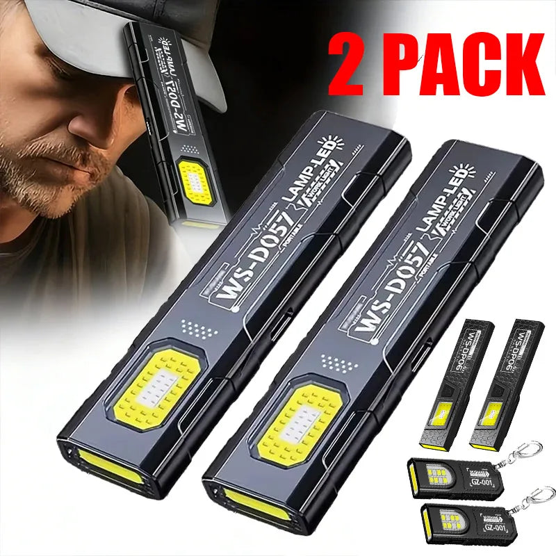 Mini LED COB Flashlight USB-C Rechargeable 550 Lumen Magnetic Torch LED COB Flashlight Zpaxo