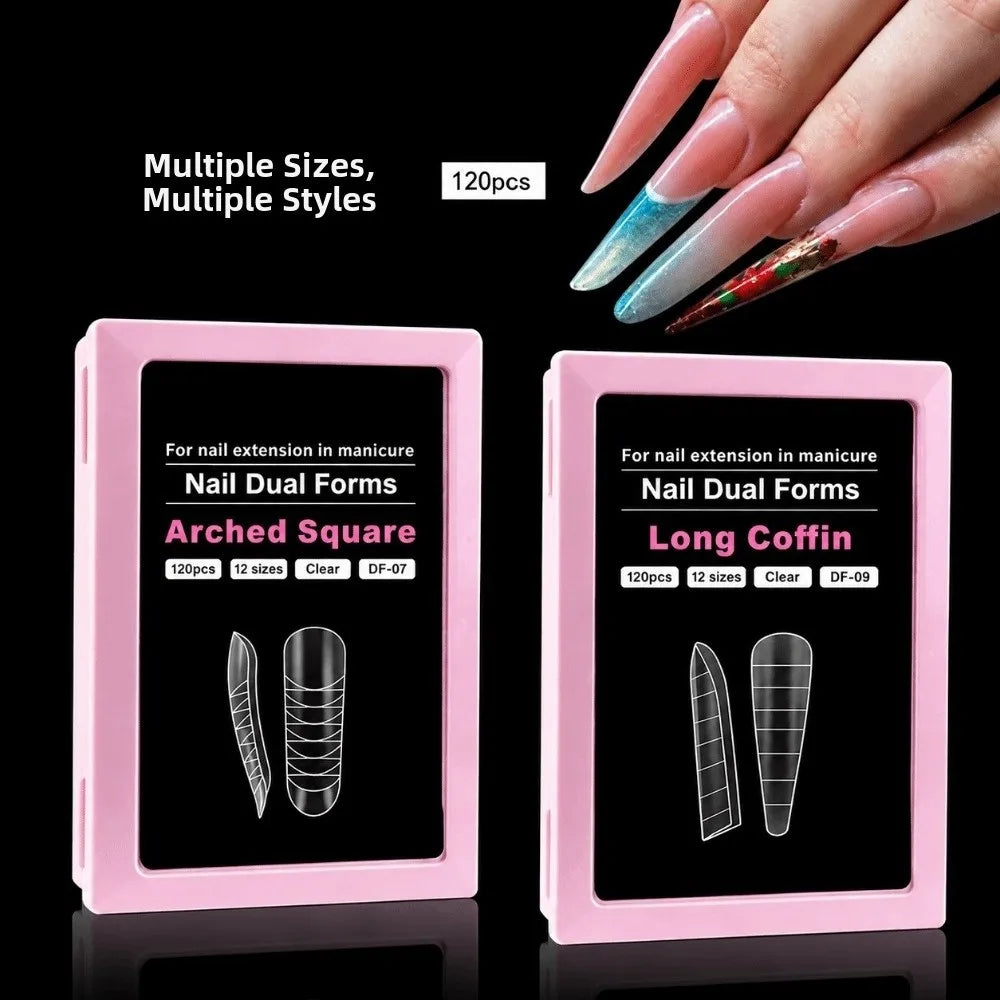 Inner French Line Nail Molds 12 Sizes Square Shape Acrylic Art Mold Zpaxo