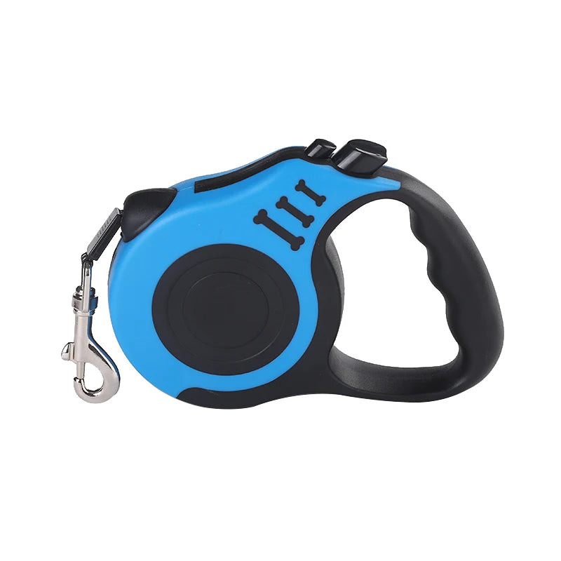3m 5m Dog Leash for Small Dogs Cat Automatic Retractable Durable Nylon Lead Puppy Outdoor Travel Walking Hiking Traction Rope Zpaxo Blue and Black 5M