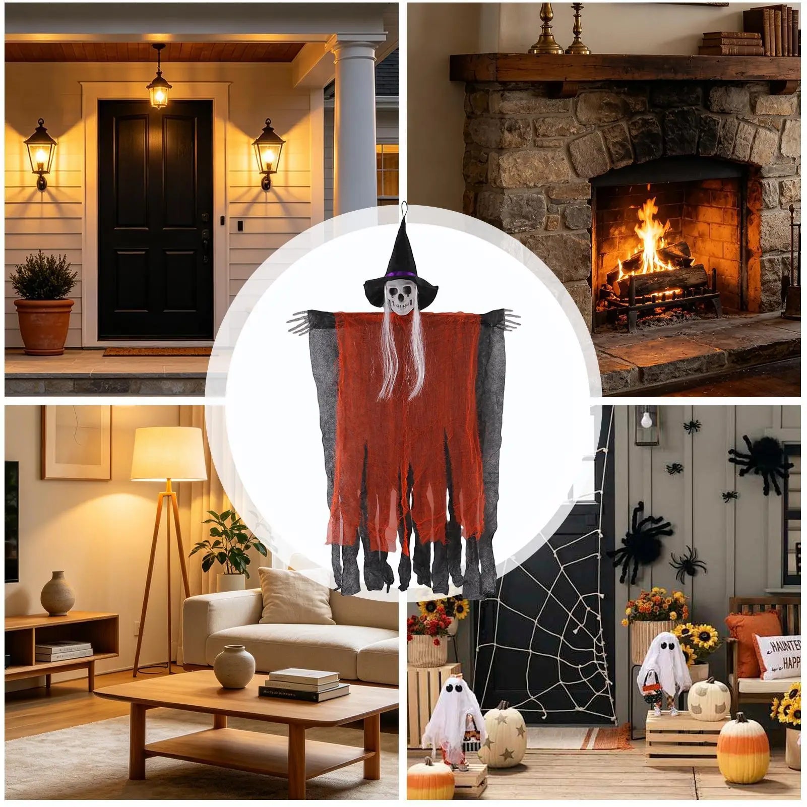 Halloween Ghost Outdoor Spooky Flying Skulls Party Props Ornaments