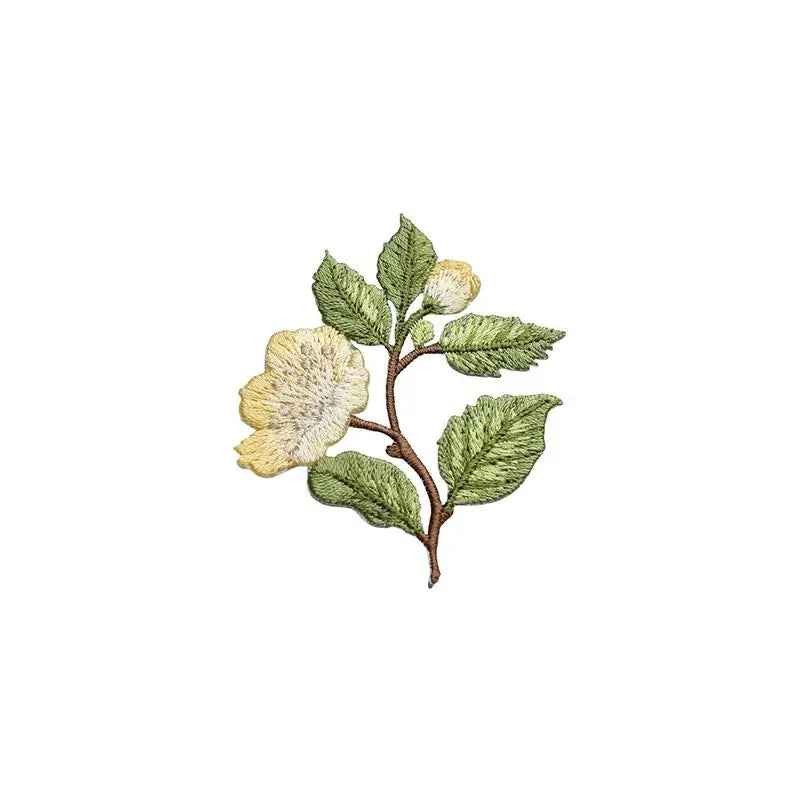 ▶1Pcs Jacket Jeans Craft Accessories Flower Embroidery Patch Iron On Elegant Patches For Clothes Bags DIY Embroidered Stickers Zpaxo C3