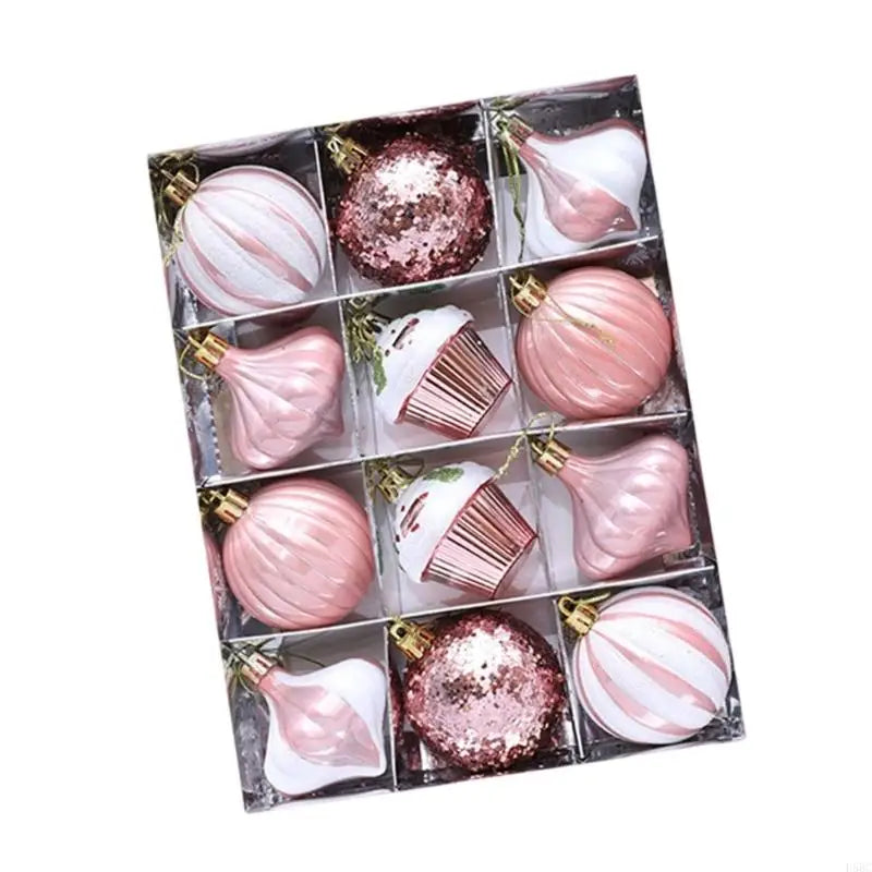 Christmas Home Decors 12 Plastic Ball Ornament Holiday Parties