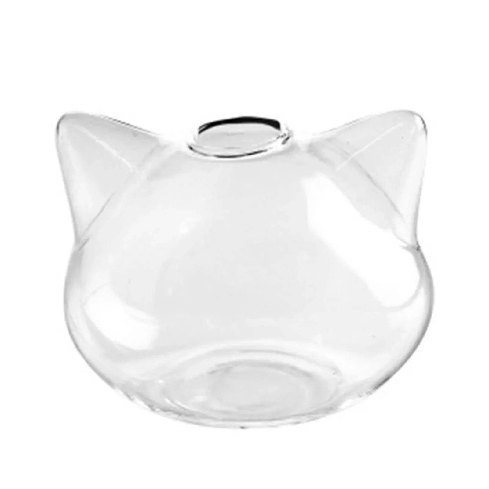 Glass Vase Hydroponic Flower Cat-shaped Miniature Landscape Plant