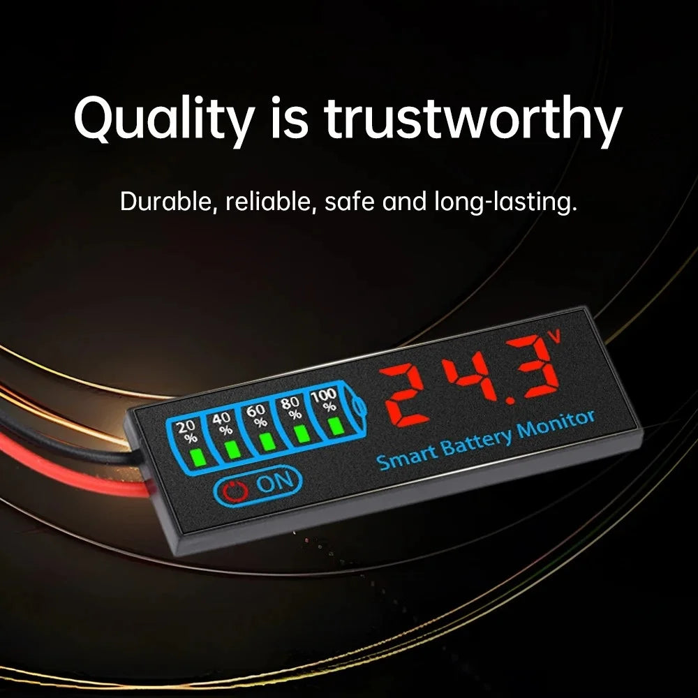 DC 7-55V Battery Charge Indicator LED Display Board with Alarm Battery Voltage Indicator Zpaxo