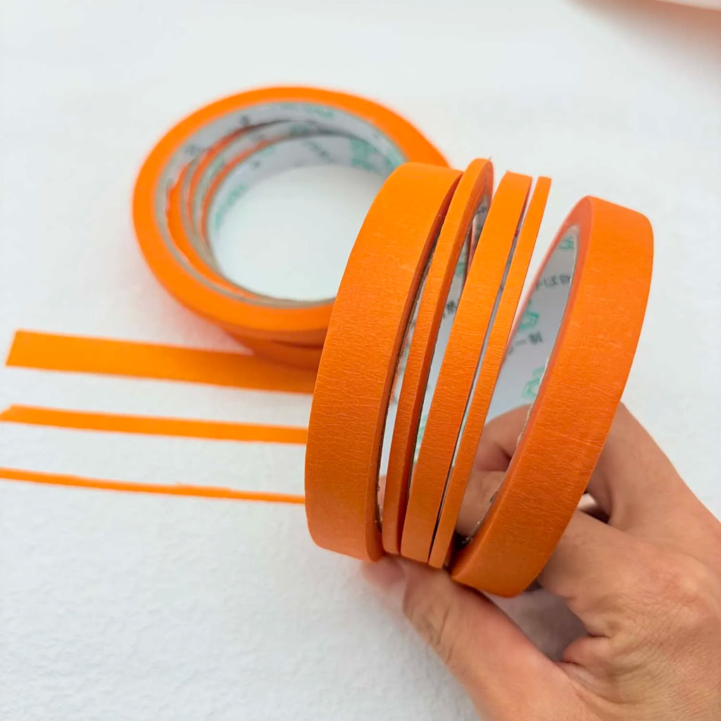 Orange Masking Tape 3 Sizes – Painting, Crafts & DIY Masking Tape Set Zpaxo