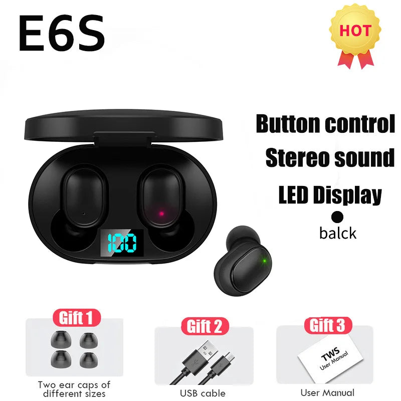 Wireless Headphones Bluetooth 5.1 Headset Noise Cancelling Headband Sport Running Earbuds Earphones With Mic For iPhone Xiaomi Zpaxo Black