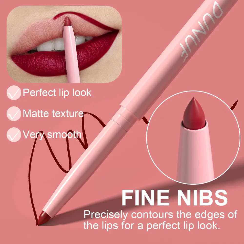 A Set Of Six Pieces Mist Cream Lipliner, Velvet Texture Does Not Pull Out, Easy To Apply, Not Easy To Smudge Zpaxo