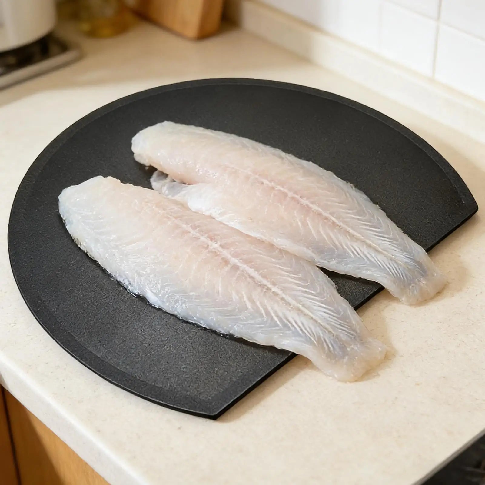 Chopping Board Flexible D-shaped Holder Tray Cooking Meat Fruit