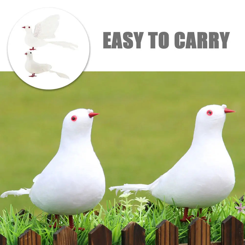 Realistic Artificial Pigeon Simulation Dove Statue Foam Plastic Trick