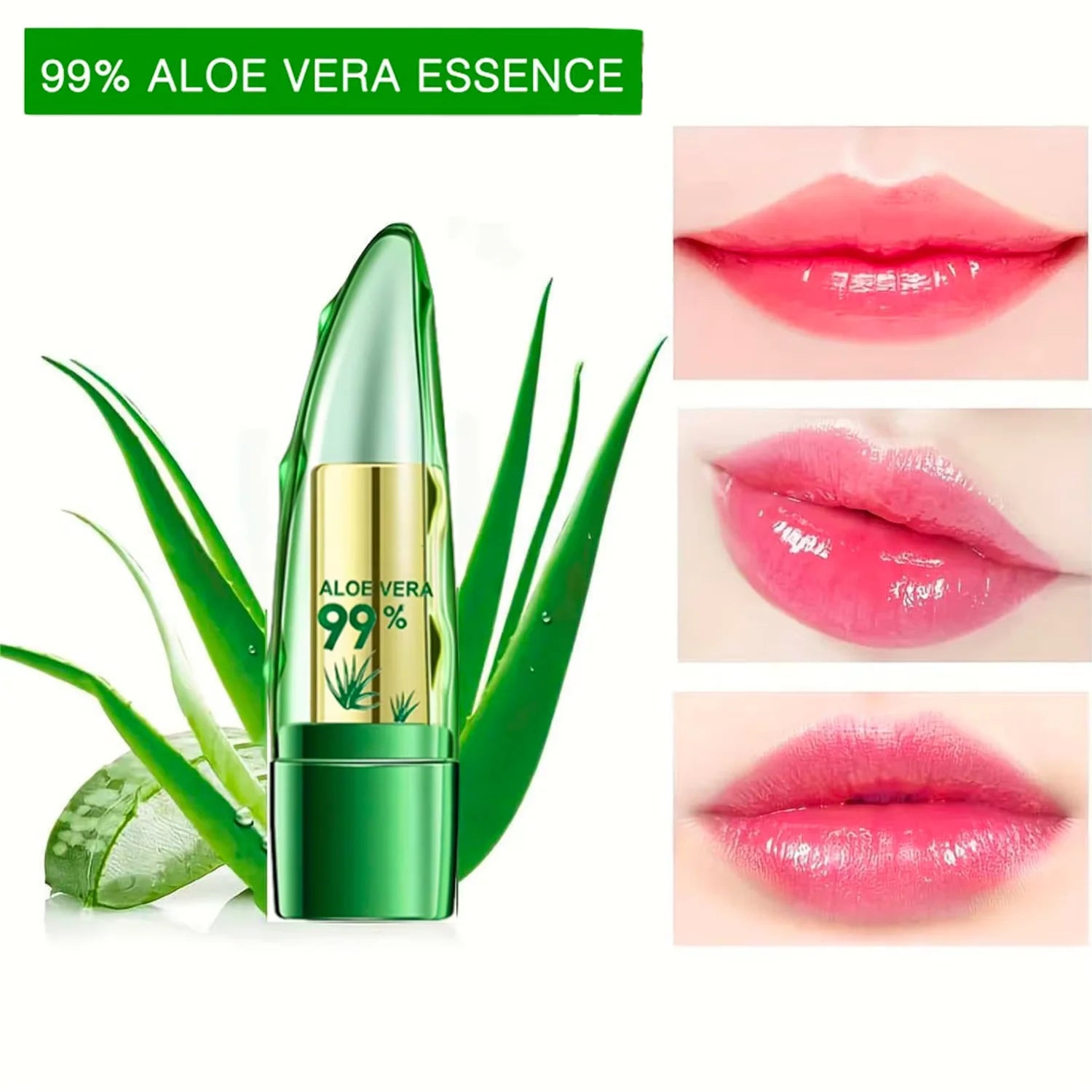 Moisture Lip Balm Aloe Vera Natural Lipbalm - Temperature Changed Color Lipstick Long Lasting Nourish Lips Care Makeup Zpaxo