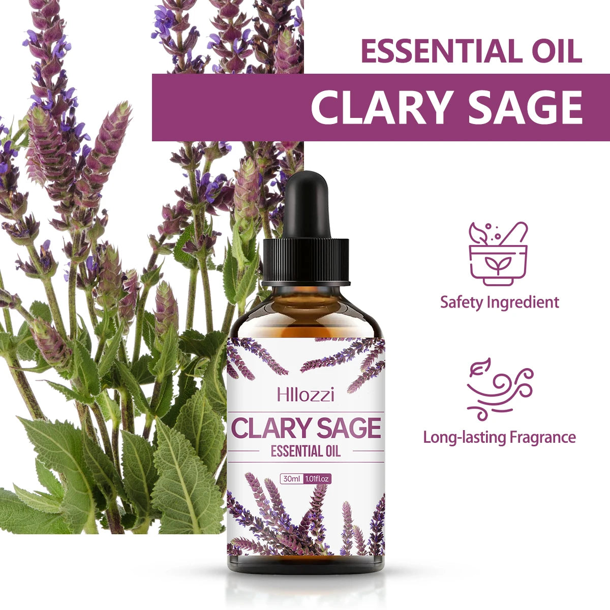 30ml clary sage essential oil pure essential oil skin care hair care can make hair smoother aromatherapy aromatherapy essential Zpaxo
