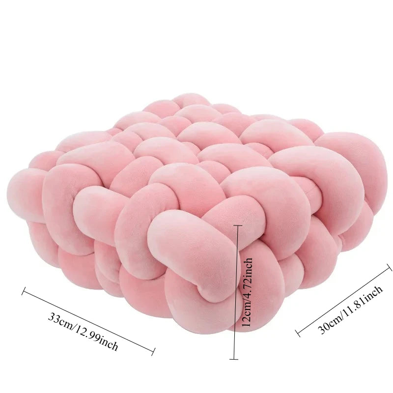 Knot Pillow Soft Throw Home Decoration Cushion Square Office Knotted