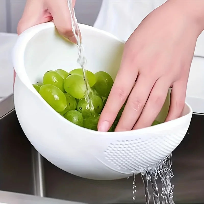 Kitchen Washing Basket Plastic Drainage Colander Rice Vegetables