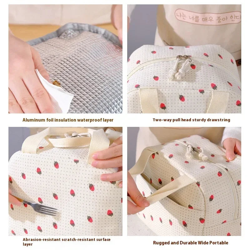 Hot Lunch Bag for Women Girls Men,Cute Women Lunch Bags,Soft Leakproof Large Lunch Bag for Work,Picnic or Travel FoodPouch Zpaxo