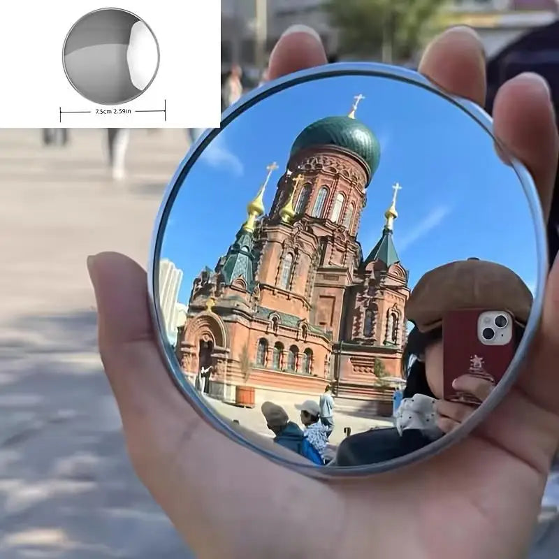 Small & Large Round Travel Mirrors – Convex Wide-Angle, Portable for Photography, Selfies Content Creators Zpaxo